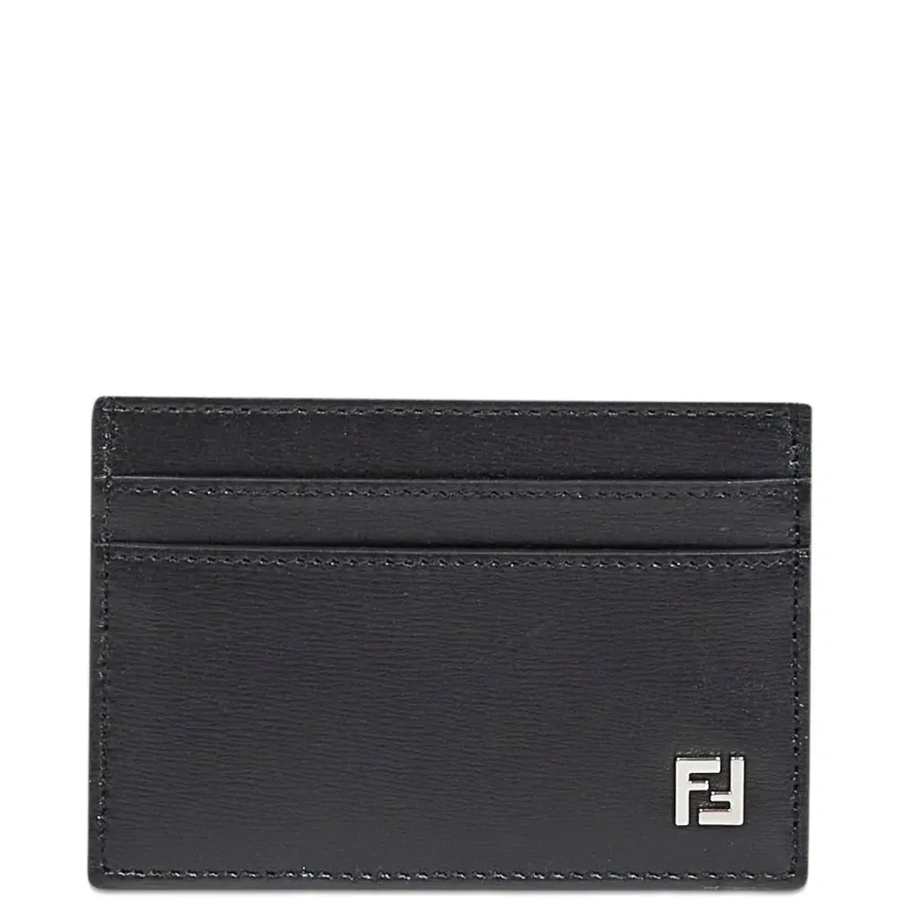 Кожаный кошелек с квадратным логотипом FF Кожаный кошелек с квадратным логотипом FF