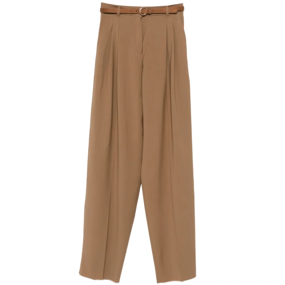 Плиссированные брюки с поясом