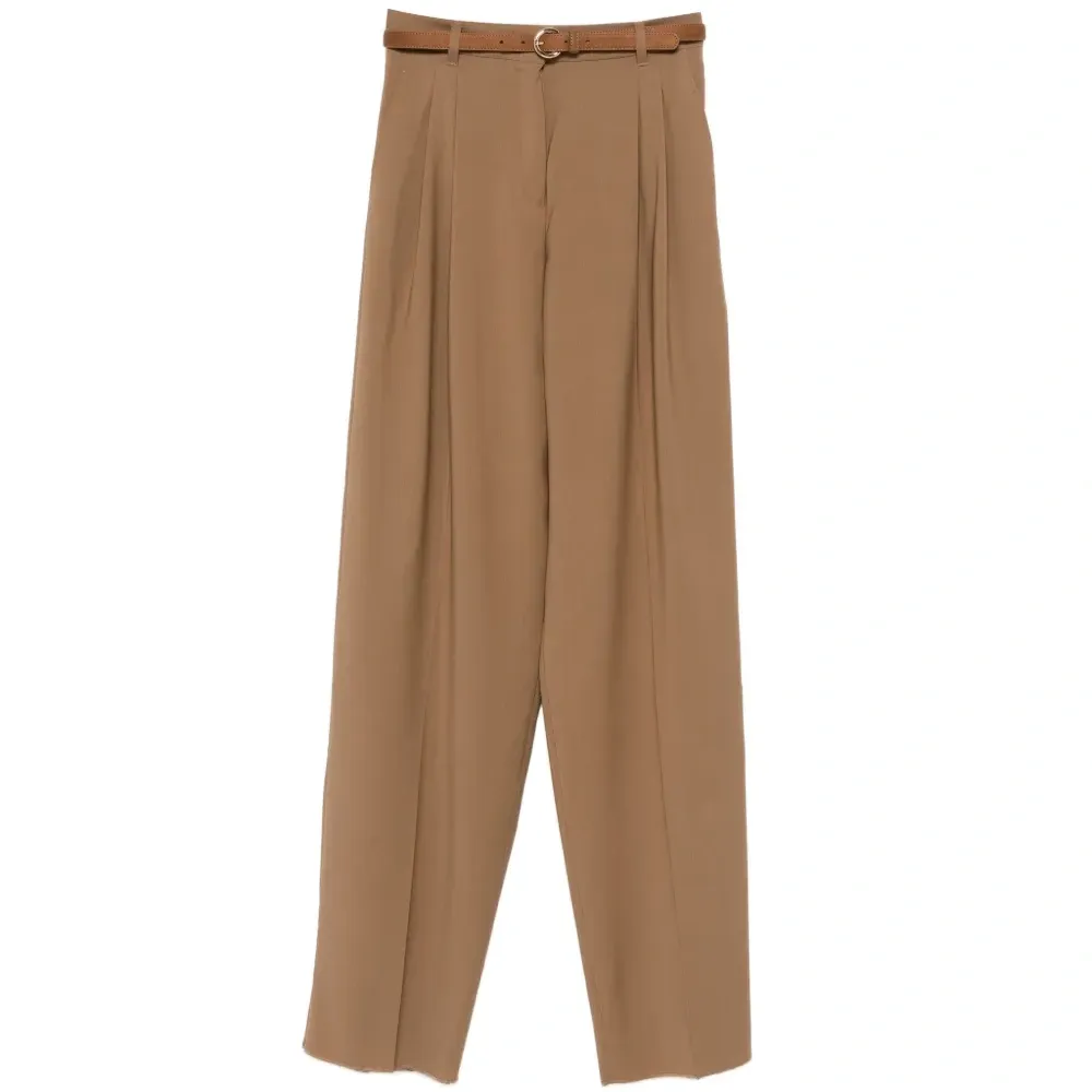 Плиссированные брюки с поясом