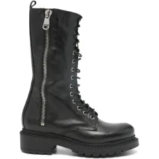 Ботинки на шнуровке с отделкой молниями