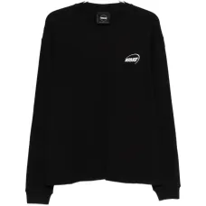 Свитшот в рубчик с принтом-логотипом