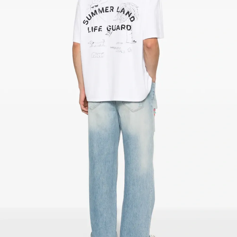 Футболка с принтом и круглым вырезом