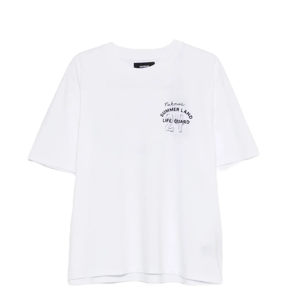 Футболка с принтом и круглым вырезом