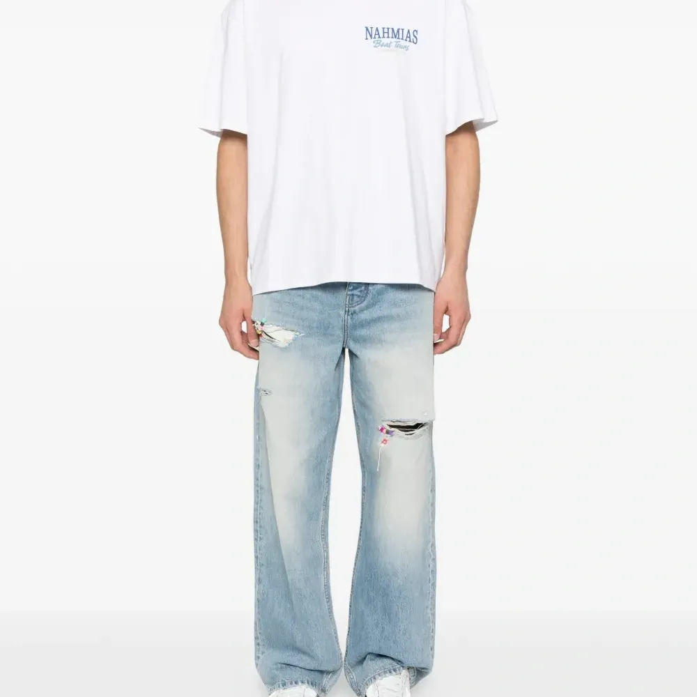 Футболка с принтом и круглым вырезом