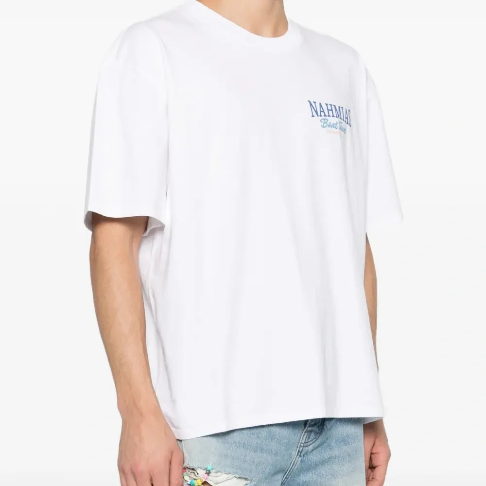 Футболка с принтом и круглым вырезом