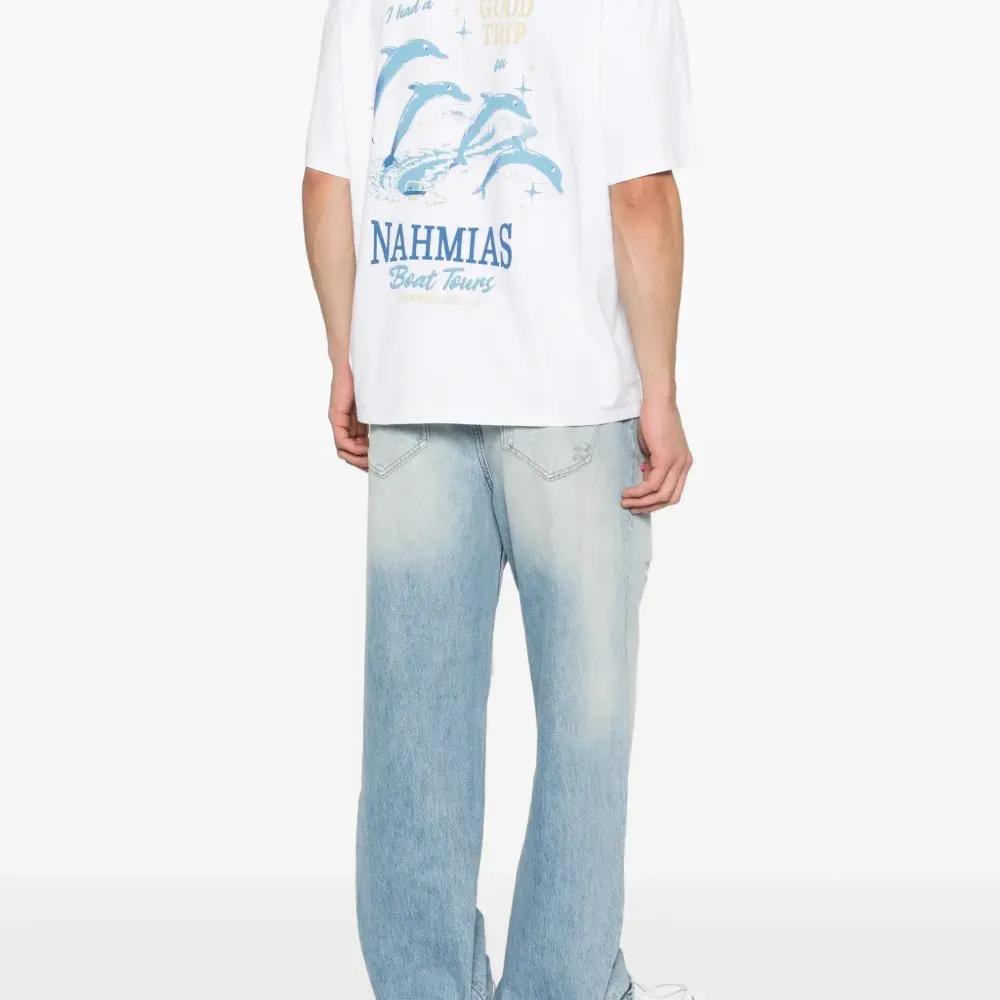 Футболка с принтом и круглым вырезом