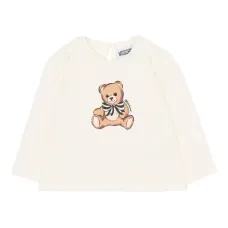 Футболка с длинными рукавами и принтом в виде медведя