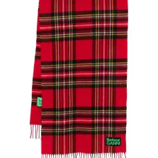 Шарф в тартан от Barbour с бахромой