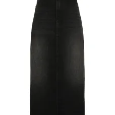 Джинсовая юбка с необработанным краем Джинсовая юбка с необработанным краем