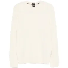 Круглый свитер с косами