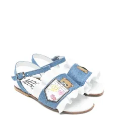 Босоножки с оборками в виде медведя