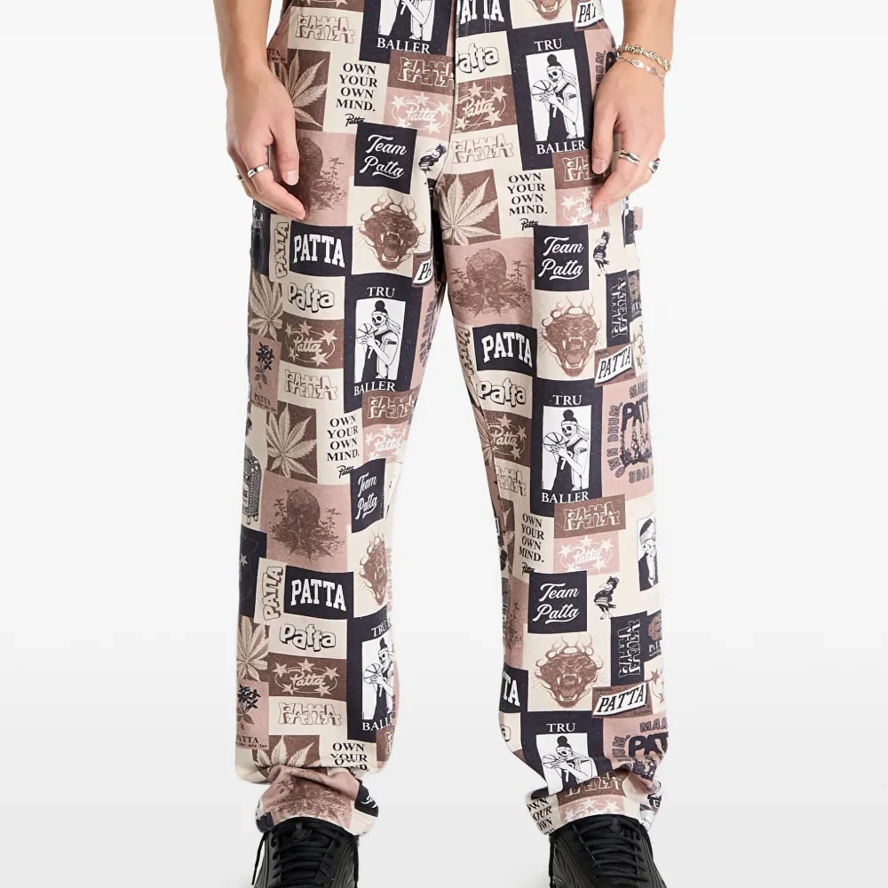 Брюки-коллаж