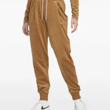 Велюровые брюки с завышенной талией Велюровые брюки с завышенной талией