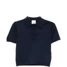 Трикотажное поло на пуговицах