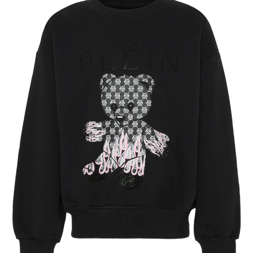 Свитшот с изображением медвежонка и круглым вырезом