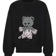 Свитшот с изображением медвежонка и круглым вырезом