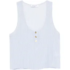 Топ в полоску на пуговицах Топ в полоску на пуговицах