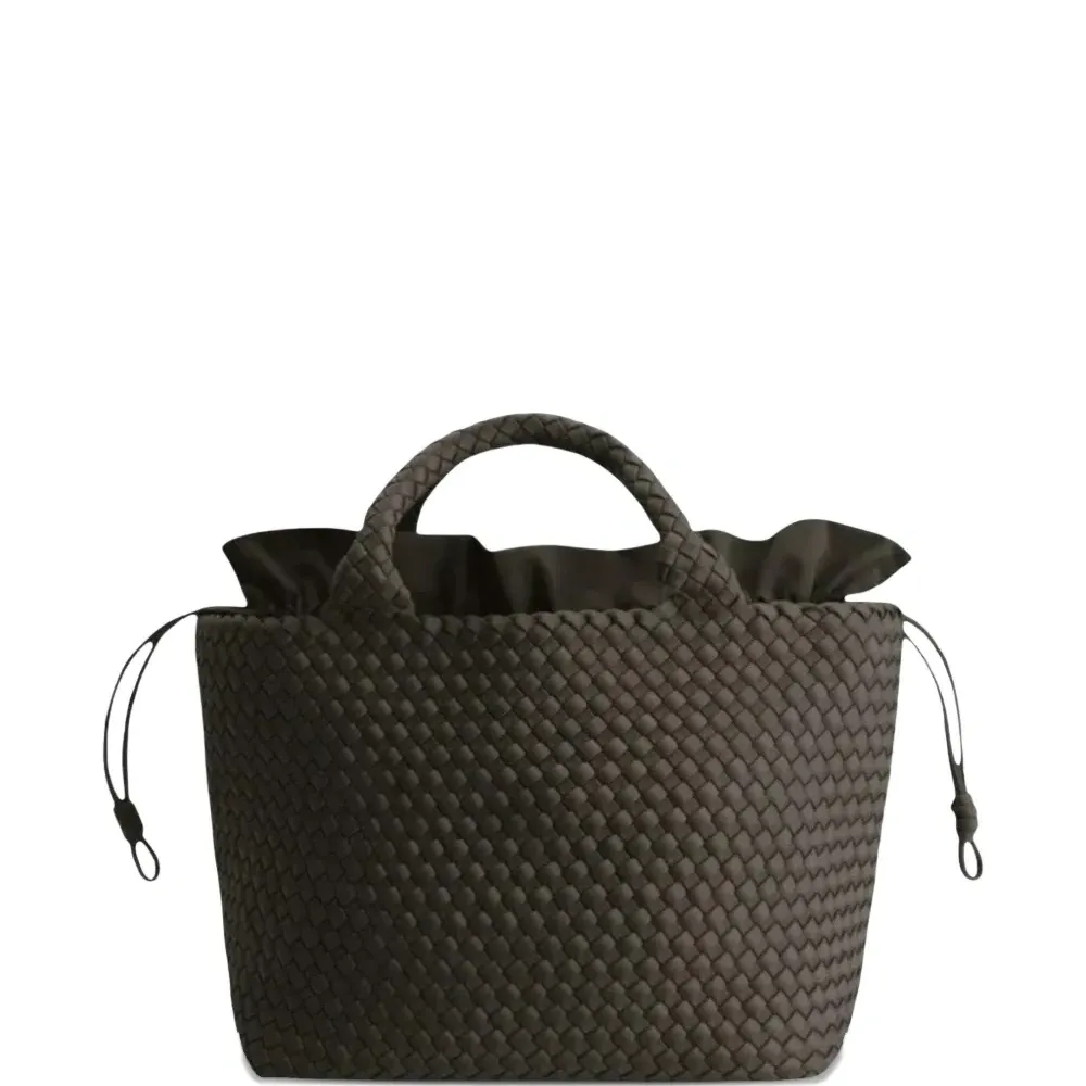 Плетёная сумка через плечо среднего размера Espresso Yourself с верхней ручкой Плетёная сумка через плечо среднего размера Espresso Yourself с верхней ручкой