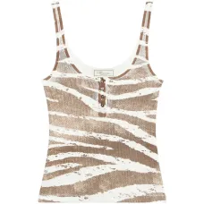 Топ с принтом под зебру