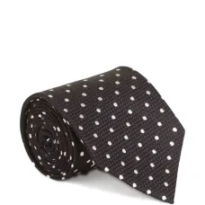 Шелковый галстук в горошек