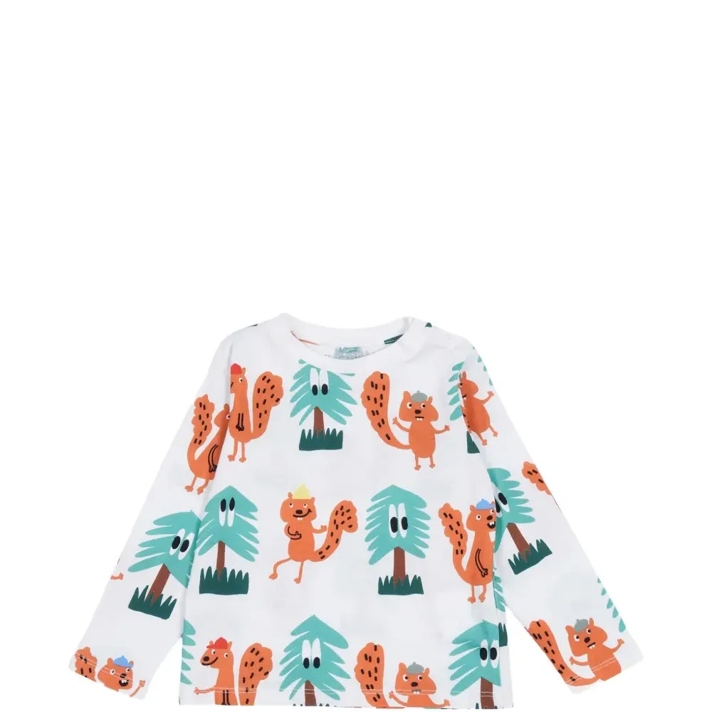 Лонгслив с принтом белки