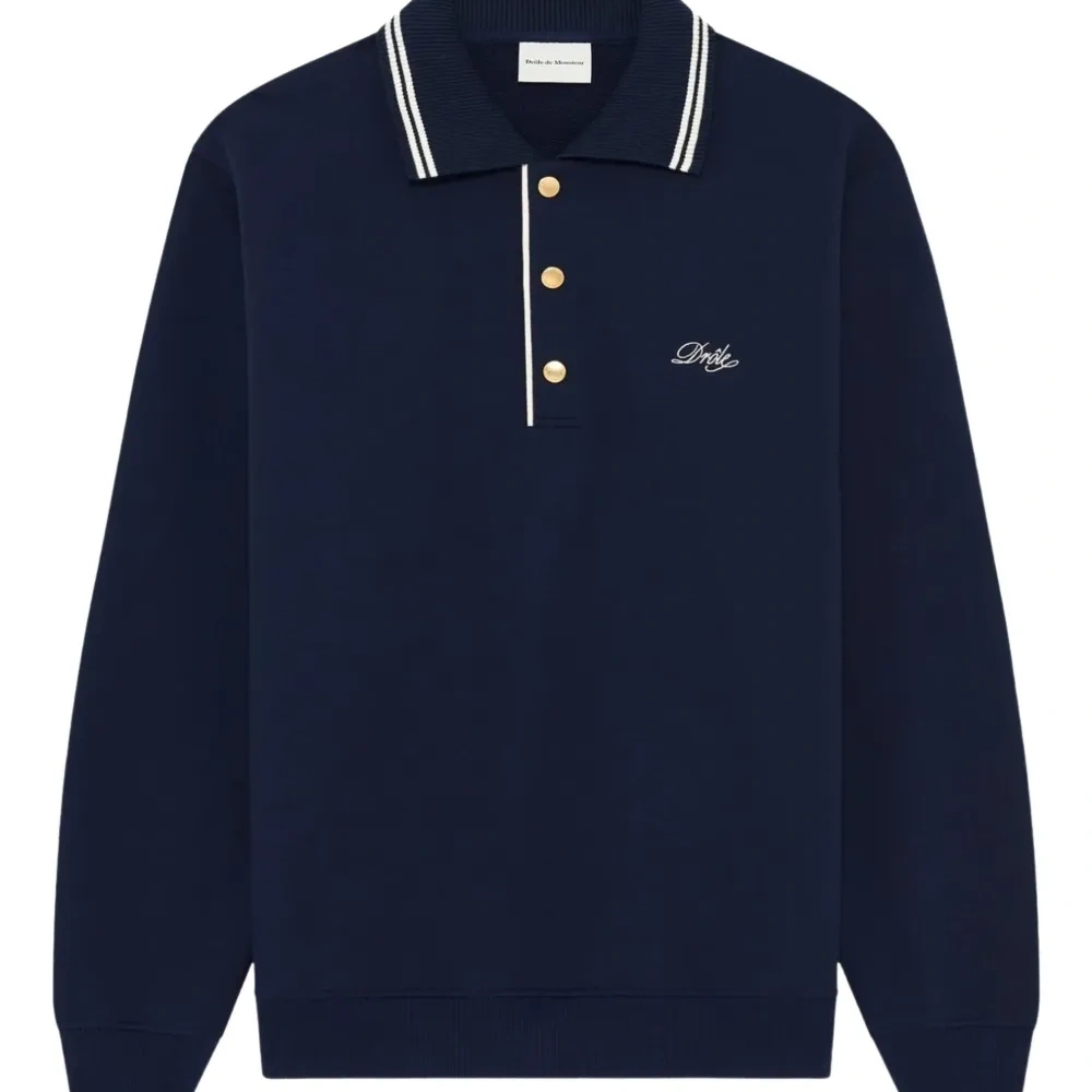 Поло с полосатой отделкой