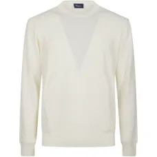 Вязаный свитер с круглым вырезом