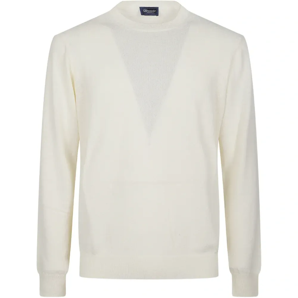 Вязаный свитер с круглым вырезом