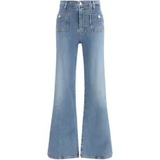 Расклешенные джинсы с карманами