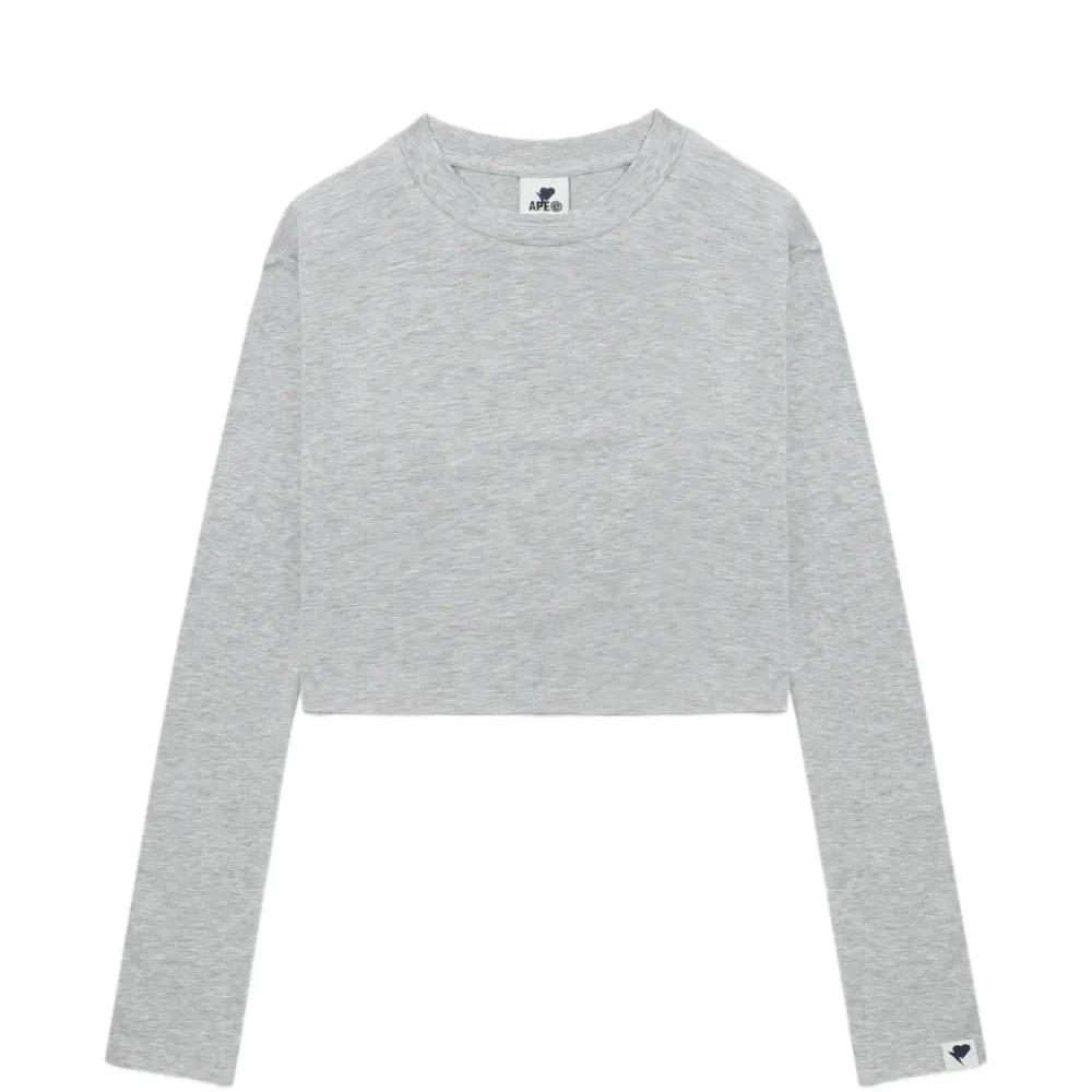 Укороченный топ с длинными рукавами