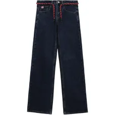 Джинсы с поясом-верёвкой