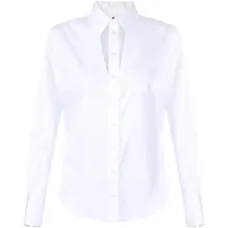 Рубашка с вырезами и вышивкой