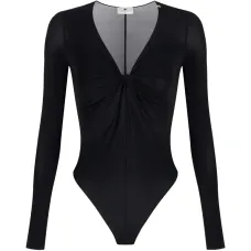 Боди с драпировкой и длинными рукавами Боди с драпировкой и длинными рукавами