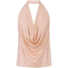 Топ с драпировкой на завязках вокруг шеи