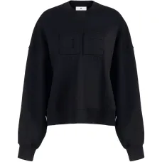 Хлопковый свитшот с тиснённым логотипом