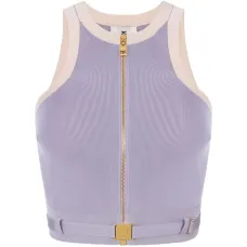 Вязаный топ на молнии с американской проймой Вязаный топ на молнии с американской проймой