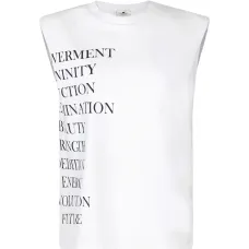 Футболка с принтом и структурированными плечами