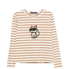 Топ с длинными рукавами и полосками