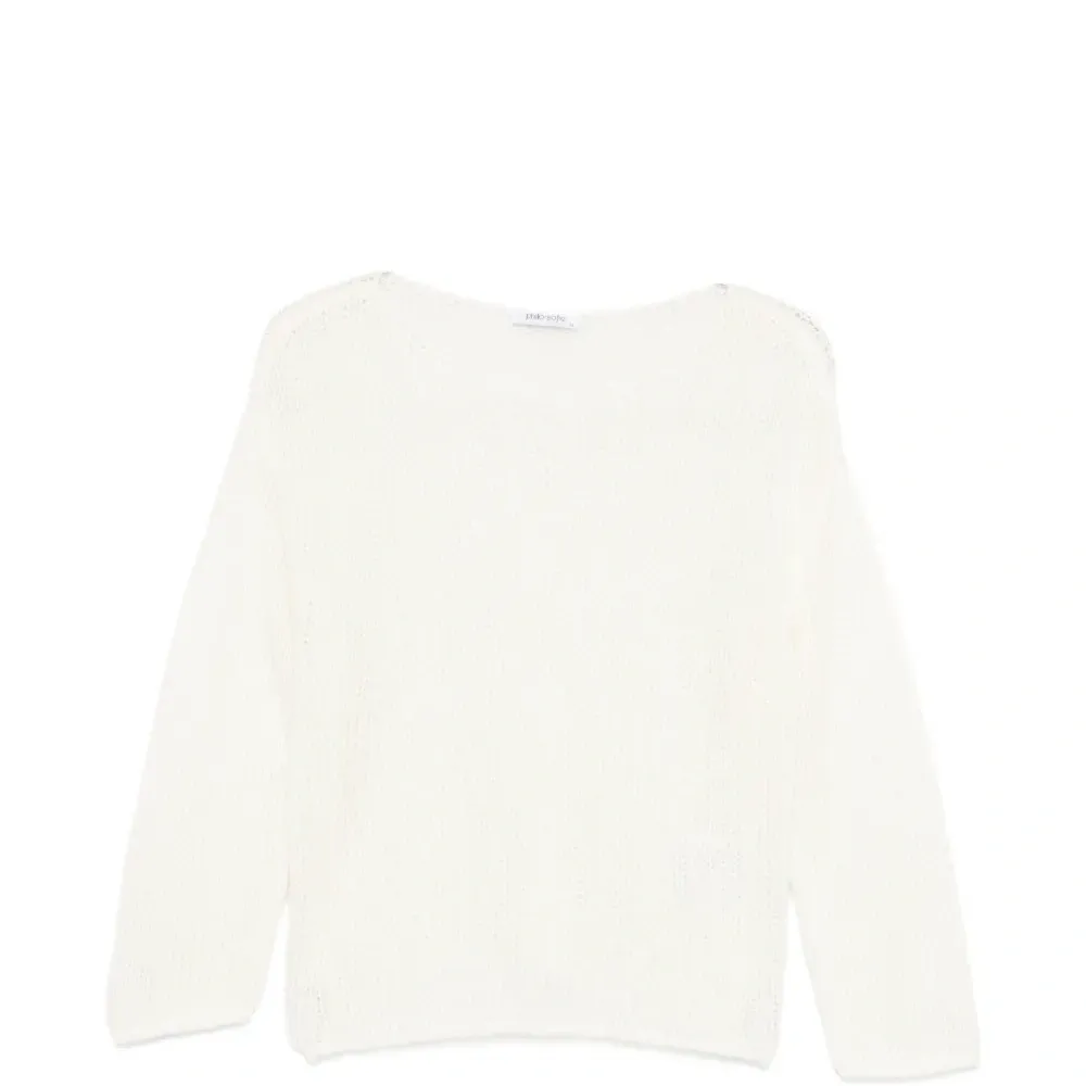 Свитер с вырезом "лодочка"