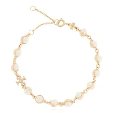 Браслет с жемчугом и логотипом Браслет с жемчугом и логотипом