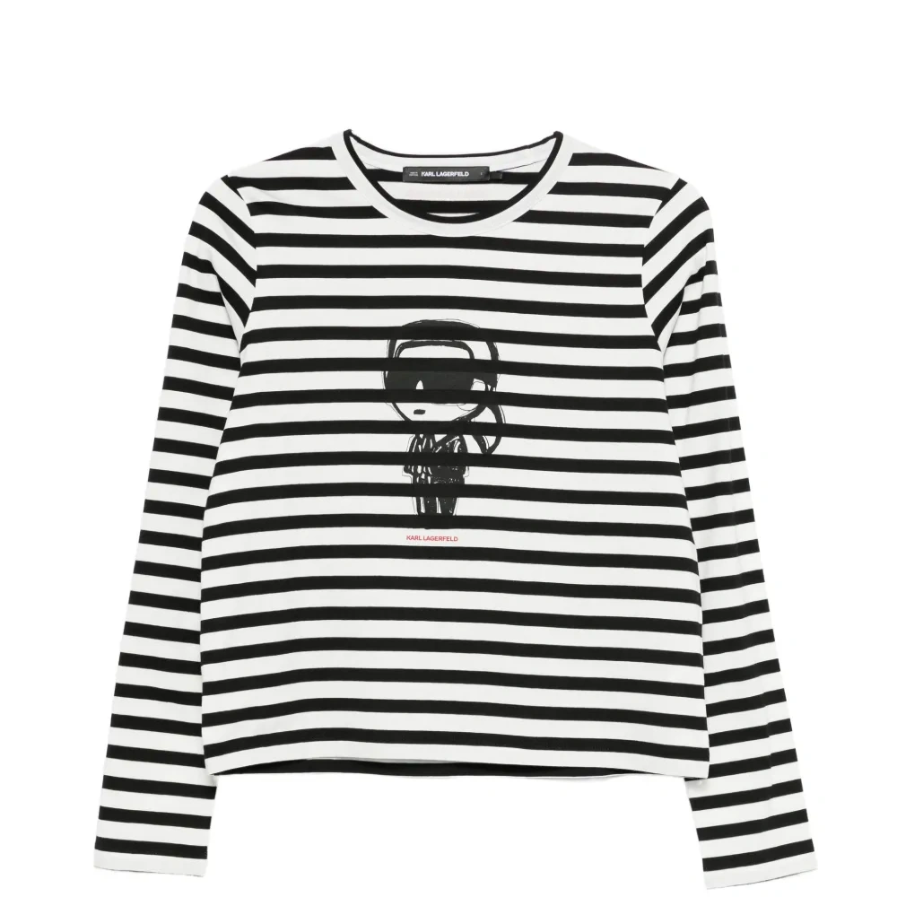 Топ с отделкой в полоску