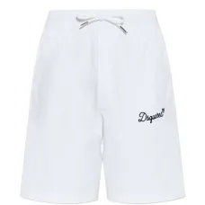 Трикотажные шорты с вышитым логотипом и завязкой