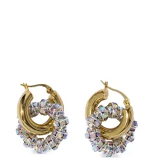 Декорированные серьги-кольца