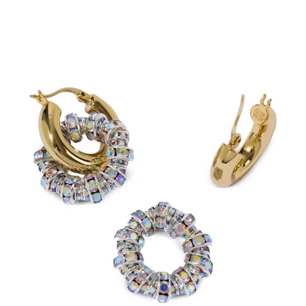 Декорированные серьги-кольца