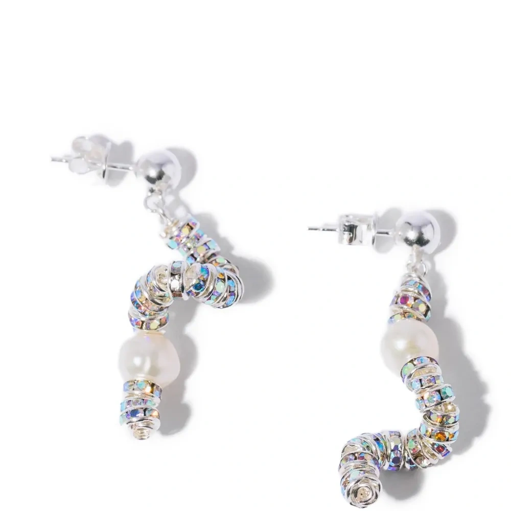 Серьги-подвески с искусственным жемчугом