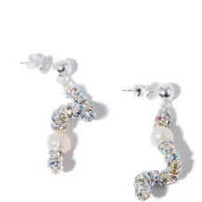 Серьги-подвески с искусственным жемчугом