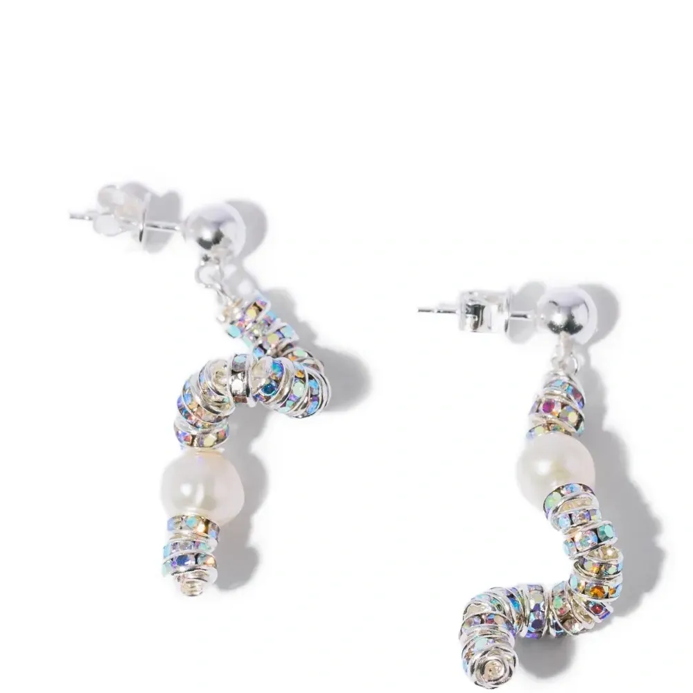 Серьги-подвески с искусственным жемчугом