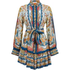 Мини-платье с мозаичным принтом