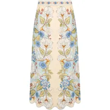 Миди-юбка с цветочным принтом