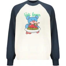 Свитшот с принтом и круглым вырезом